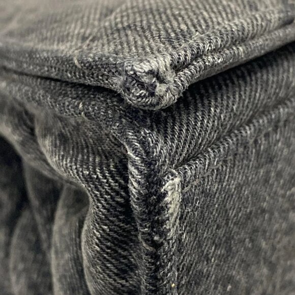 BALENCIAGA Crush Medium Black Denim Shoulder Bag - Picture 8 of 16